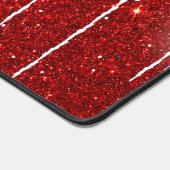 Rood Wit Snowy Snowflake Jouw naam Bureaumat (Hoek)