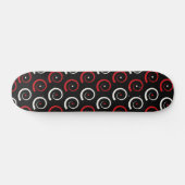 Rood & Wit Spiraalpatroon Persoonlijk Skateboard (Horizontaal)