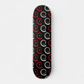 Rood & Wit Spiraalpatroon Persoonlijk Skateboard (Voorkant)