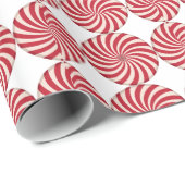 ROOD-WIT SPIRAALVORMIG VAKANTIEPAPIER CADEAUPAPIER (Rol Hoek)