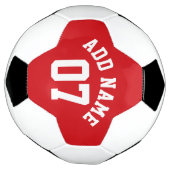 Rood & Wit Sport Jersey Custom Name Number Voetbal (Gedraaid)
