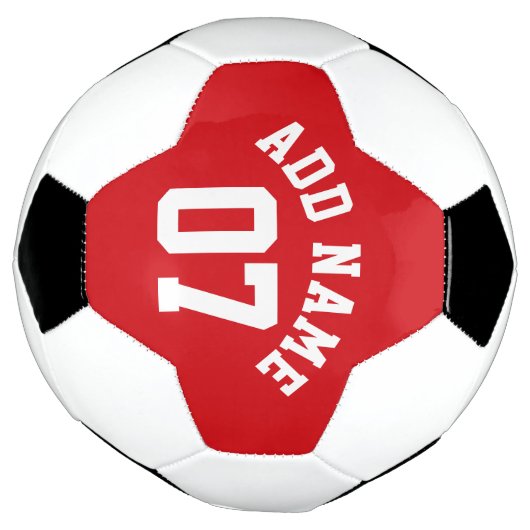 Rood & Wit Sport Jersey Custom Name Number Voetbal (Gedraaid)