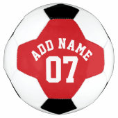 Rood & Wit Sport Jersey Custom Name Number Voetbal (Voorkant)