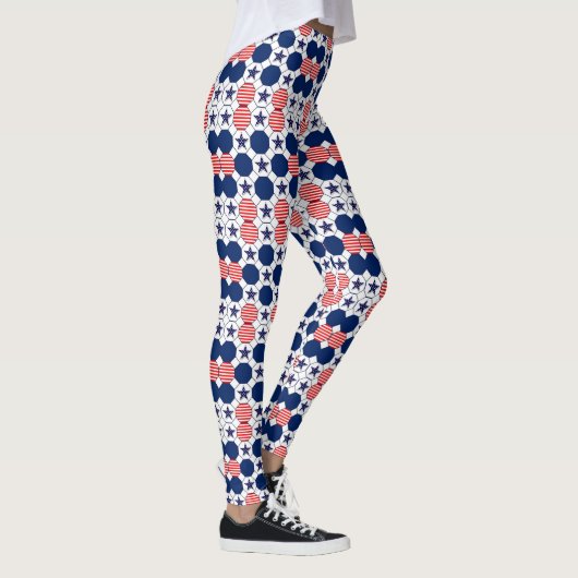 rood wit Star-patroon Leggings (Rechts)