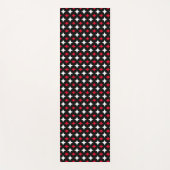 Rood wit Star-patroon op zwart Yogamat (Voorkant)