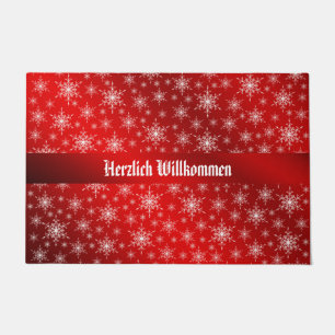 rood,wit,ster, sterren, Kerstmis + Voorbeeld, gekl Deurmat