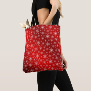 rood,wit,ster, sterren, Kerstmis + Voorbeeld, gekl Tote Bag
