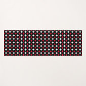 Rood wit sterpatroon op zwart yogamat (Voorkant (horizontaal))
