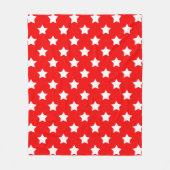 Rood wit sterren patroon decoratief fleece deken (Voorkant)