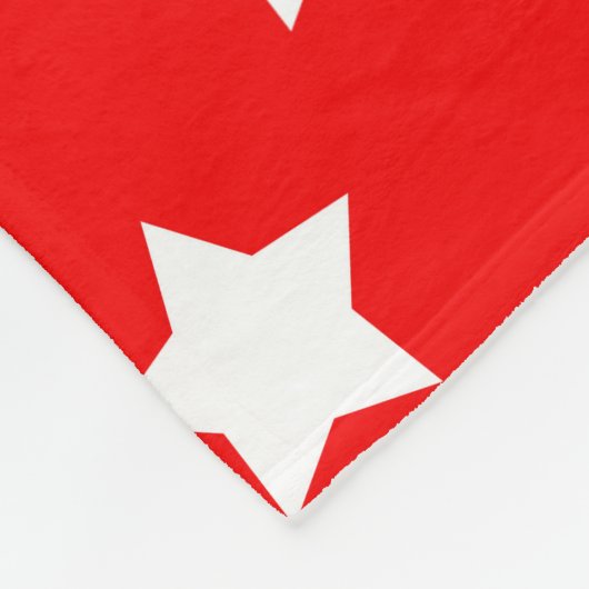 Rood wit sterren patroon decoratief fleece deken (Hoek)