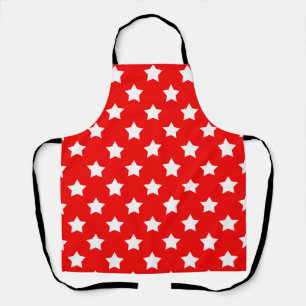 Rood wit sterren patroon decoratief schort