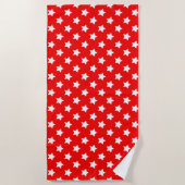 Rood wit sterren patroon decoratief strandlaken (Voorkant)
