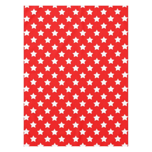 Rood wit sterren patroon decoratief tafelkleed (Voorkant)