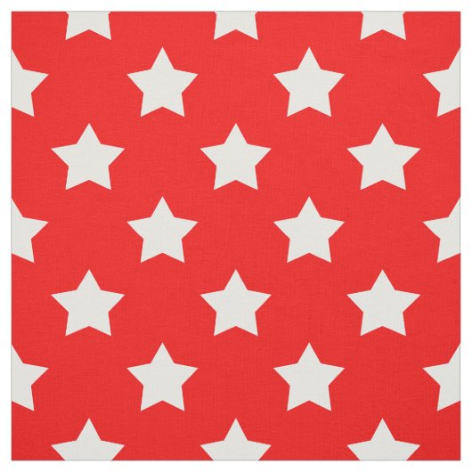 Rood Wit Sterren Patroon Decoratief Textiel Stof (Swatch)