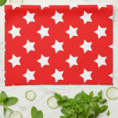 Rood wit sterren patroon decoratief theedoek (Gevouwen)