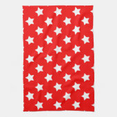 Rood wit sterren patroon decoratief theedoek (Verticaal)