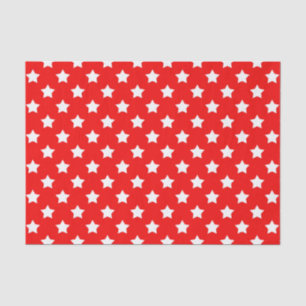 Rood wit sterren patroon decoratief tissuepapier