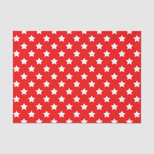Rood wit sterren patroon decoratief tissuepapier (Voorkant)
