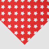 Rood wit sterren patroon decoratief tissuepapier (Detail)
