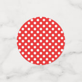 Rood & Wit Stippen Verjaardagsfeestje Confetti (Kleine voorkant)