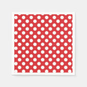Rood & Wit Stippen Verjaardagsfeestje Servet (Voorkant)