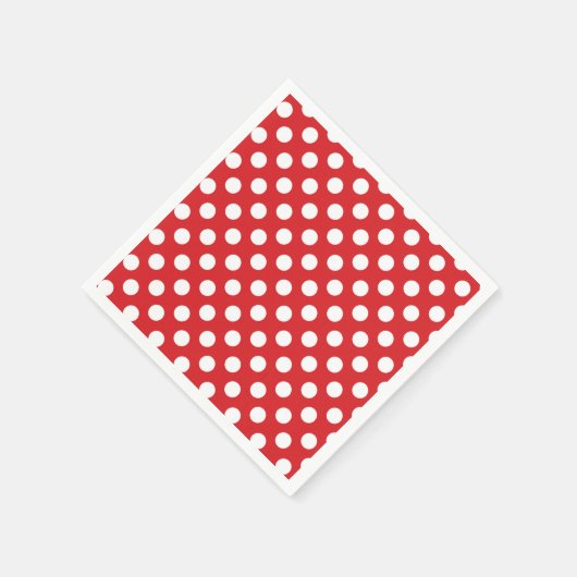 Rood & Wit Stippen Verjaardagsfeestje Servet (Hoek)