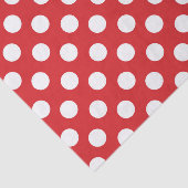 Rood & Wit Stippen Verjaardagsfeestje Tissuepapier (Detail)
