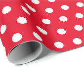 rood-wit stippenpatroon cadeaupapier (Rol Hoek)