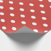 Rood-wit Stippenpatroon Cadeaupapier (Hoek)