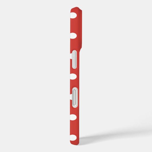 Rood-wit Stippenpatroon Case-Mate iPhone Case (Achterkant / Rechts)
