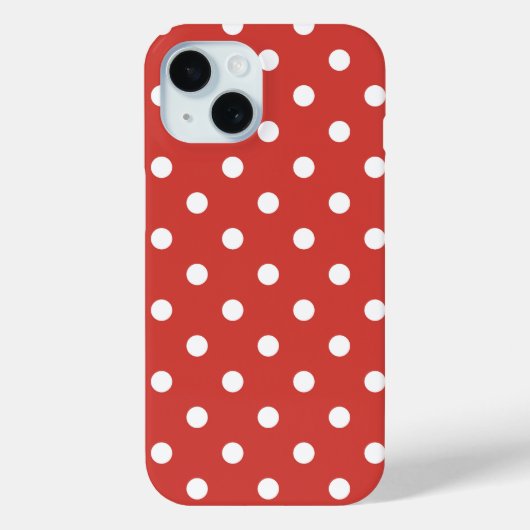 Rood-wit Stippenpatroon Case-Mate iPhone Case (Achterkant)