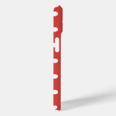 Rood-wit Stippenpatroon Case-Mate iPhone Case (Achterkant / Rechts)