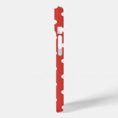 Rood-wit Stippenpatroon Case-Mate iPhone Case (Achterkant / Links)