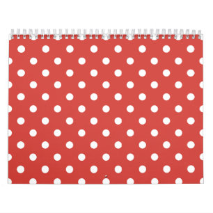 Rood-wit Stippenpatroon Kalender