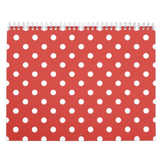 Rood-wit Stippenpatroon Kalender (Hoes)
