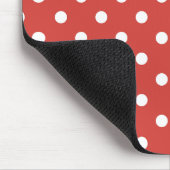 Rood-wit Stippenpatroon Muismat (Hoek)