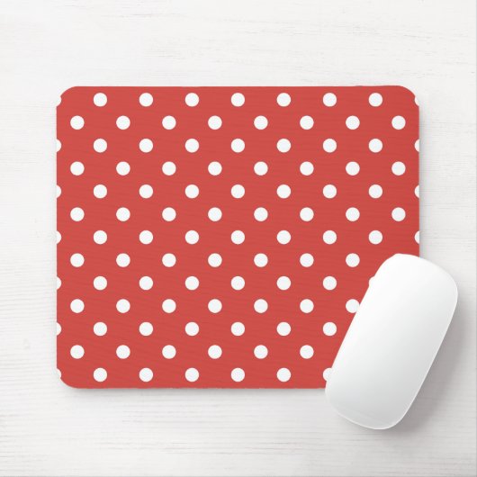 Rood-wit Stippenpatroon Muismat (Met muis)