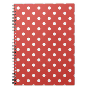 Rood-wit Stippenpatroon Notitieboek