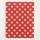 Rood-wit Stippenpatroon Planner (Voorkant)