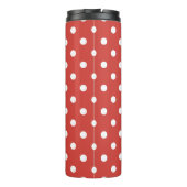Rood-wit stippenpatroon thermosbeker (Achterkant)