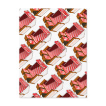 Rood & Wit Strand Stoelen Thema Briefkaart