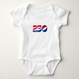 Rood Wit Streep Blauw Sterren Amerika 250 Verjaard Romper