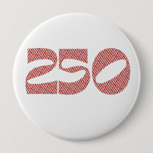 Rood Wit Streep Blauw Sterren Amerika 250 Verjaard Ronde Button 4,0 Cm