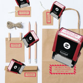 Rood Wit Streep Candy Cane Retouradres Zelfinktende Stempel