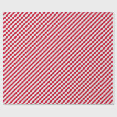 Rood Wit Streep Kerstvakantie Cadeaupapier (Vlak)