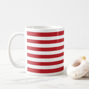 Rood Wit Streep Patroon Koffiemok