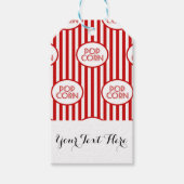 Rood Wit Streep Popcorn Box Films Gepersonaliseerd Cadeaulabel (Voorkant)