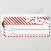 ROOD WIT STREEP XMAS SEIZOEN LOGO CADEAUBON (Voorkant / Achterkant)