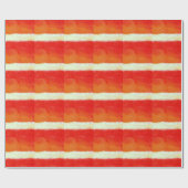 Rood Wit Strepen Abstract Kunst Verpakkingsdocumen Cadeaupapier (Vlak)