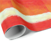 Rood Wit Strepen Abstract Kunst Verpakkingsdocumen Cadeaupapier (Rol Hoek)